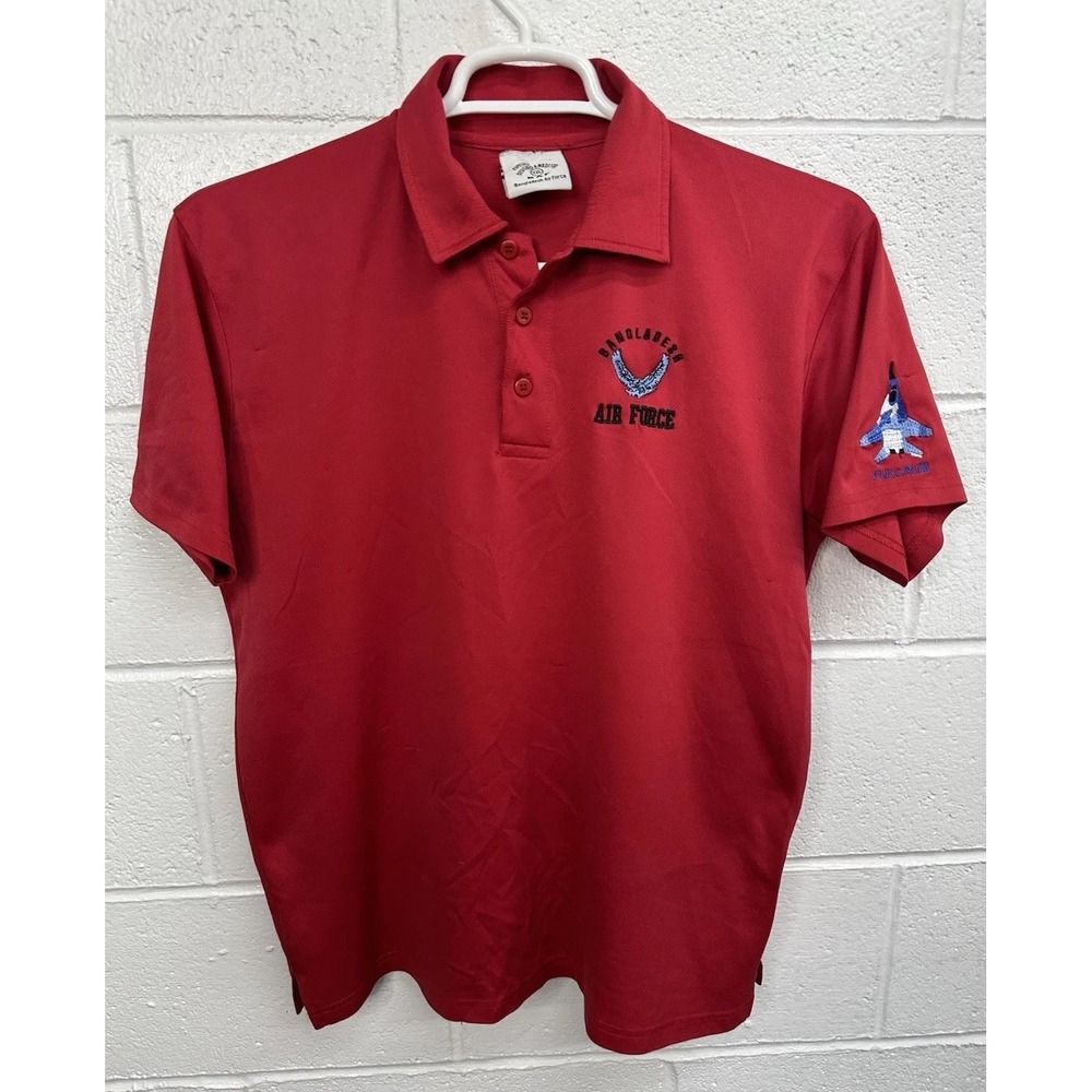 Official Bangladesh Air Force Fulcrum MiG-29BM Red Polo Shirt / Men's 2XL